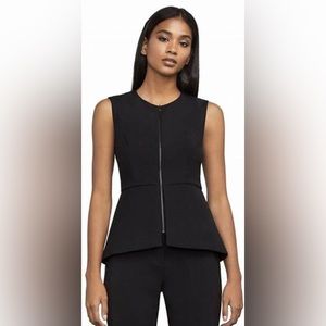 BCBG Black Abrielle Peplum Vest